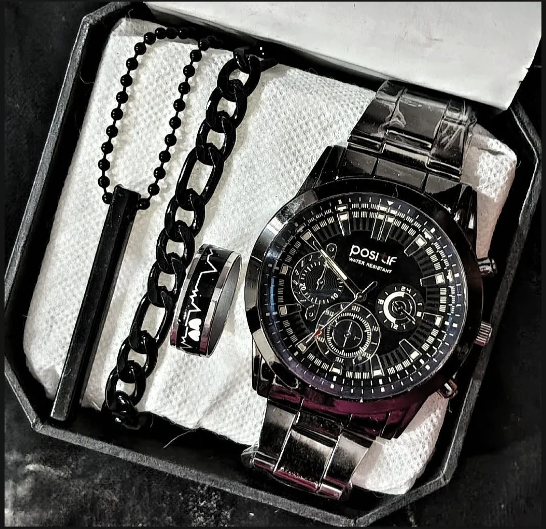Pack Of 4 Top Fashion Men's Business Watch Deal -Elegant Mens Casual Watch