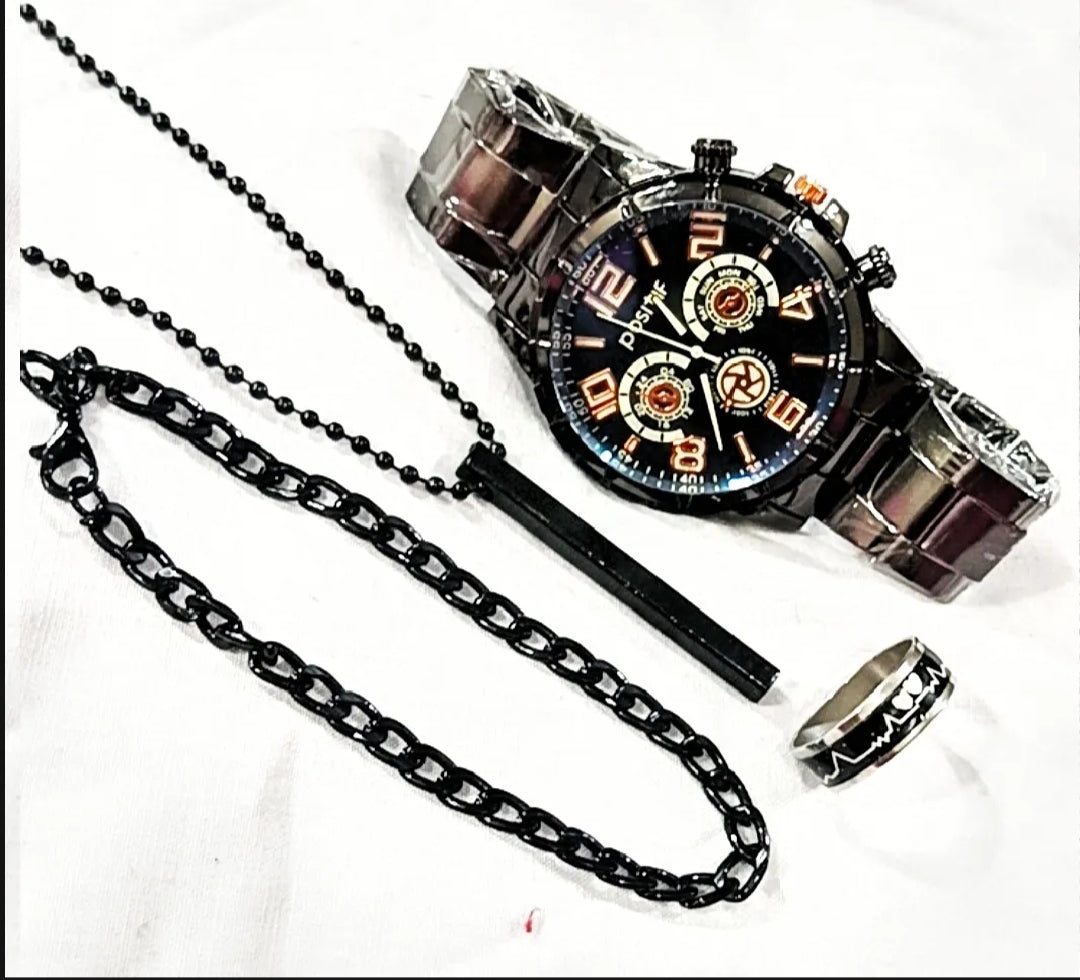 Pack Of 4 Top Fashion Men's Business Watch Deal -Elegant Mens Casual Watch