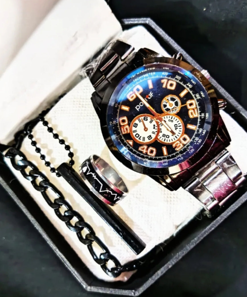 Pack Of 4 Top Fashion Men's Business Watch Deal -Elegant Mens Casual Watch