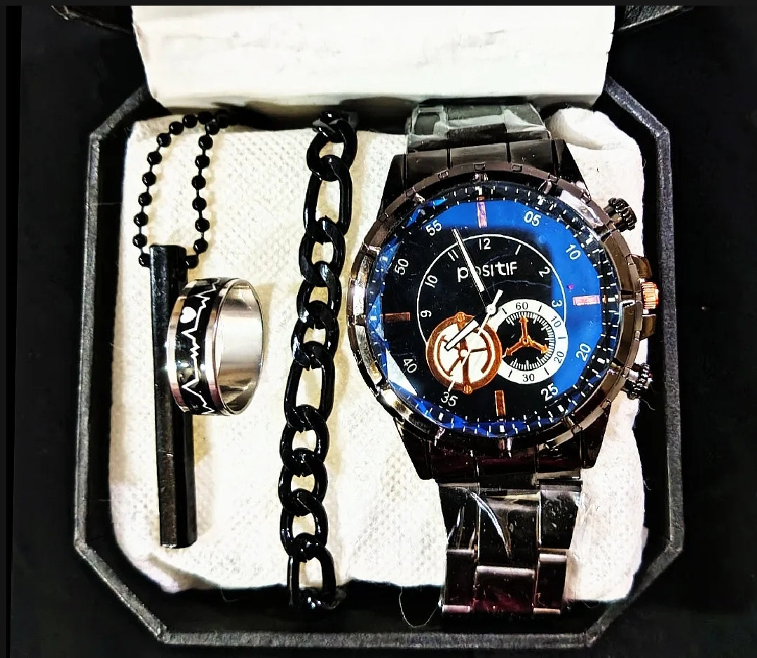 Pack Of 4 Top Fashion Men's Business Watch Deal -Elegant Mens Casual Watch